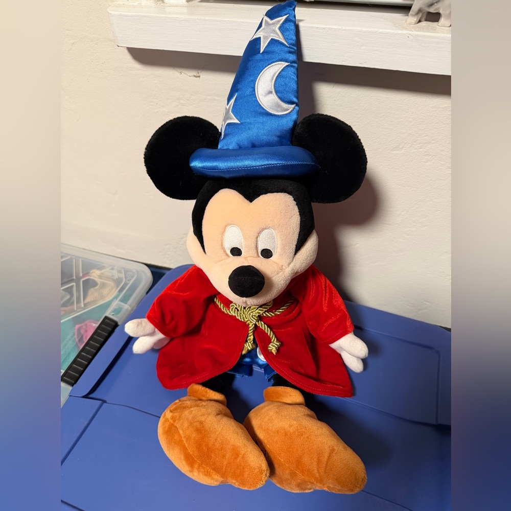 Collectible Limited Edition Disney Mickey Mouse Sorcerer Plush - Red and Blue